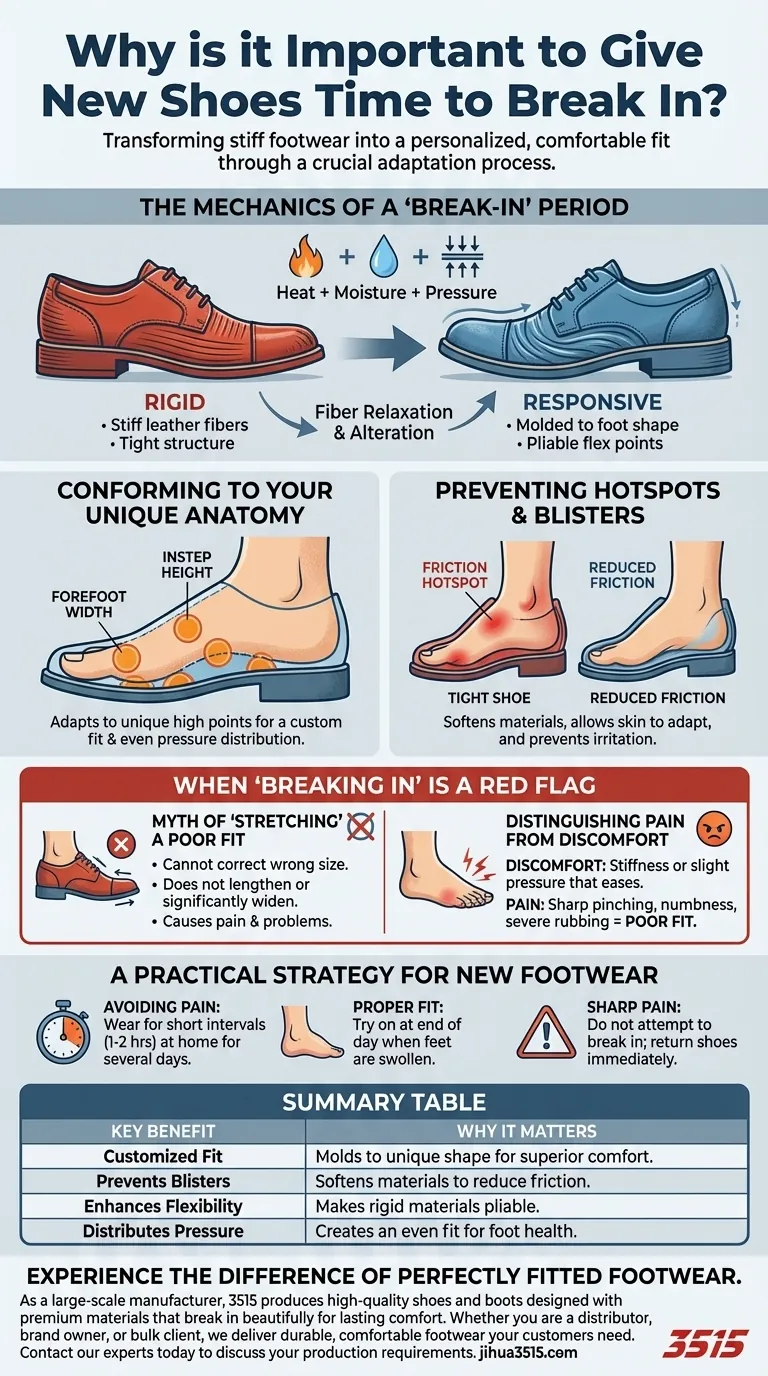 Pourquoi est-il important de laisser le temps aux nouvelles chaussures de s'assouplir ? Obtenez un ajustement parfait et sans douleur Guide Visuel