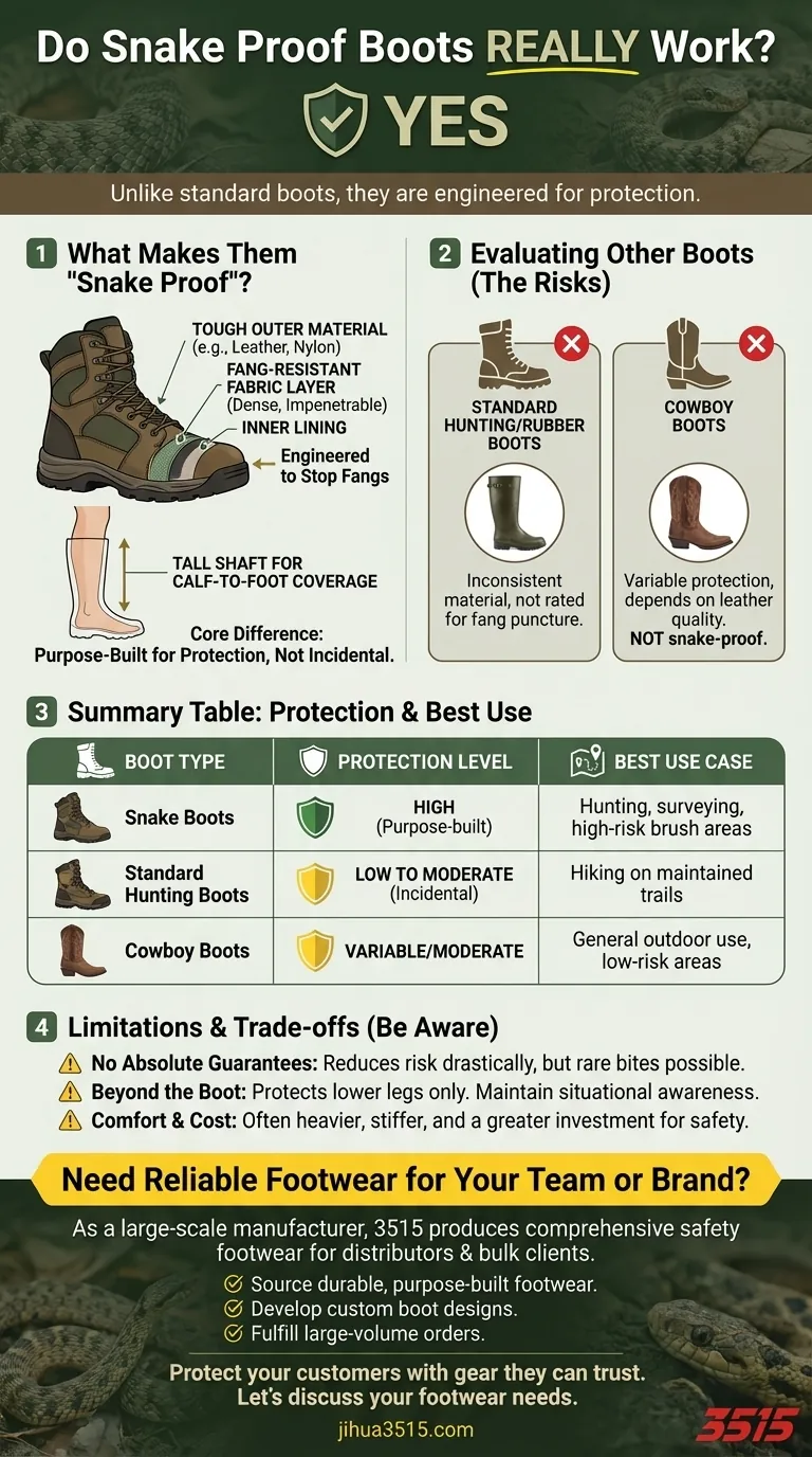 뱀 방지 부츠가 정말 효과가 있나요? 효과적인 다리 보호 장비 선택 방법 시각적 가이드