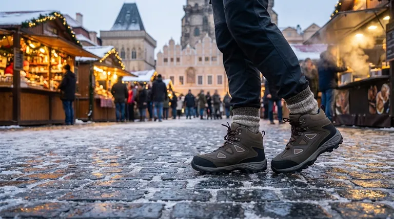 Quel type de chaussures est recommandé pour les voyages d'hiver dans les villes européennes et les marchés de Noël ? Restez à l'aise toute la journée