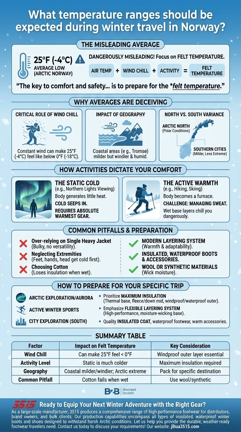 Quelles sont les températures à prévoir lors d'un voyage en Norvège en hiver ? Décryptage du froid arctique. Guide Visuel