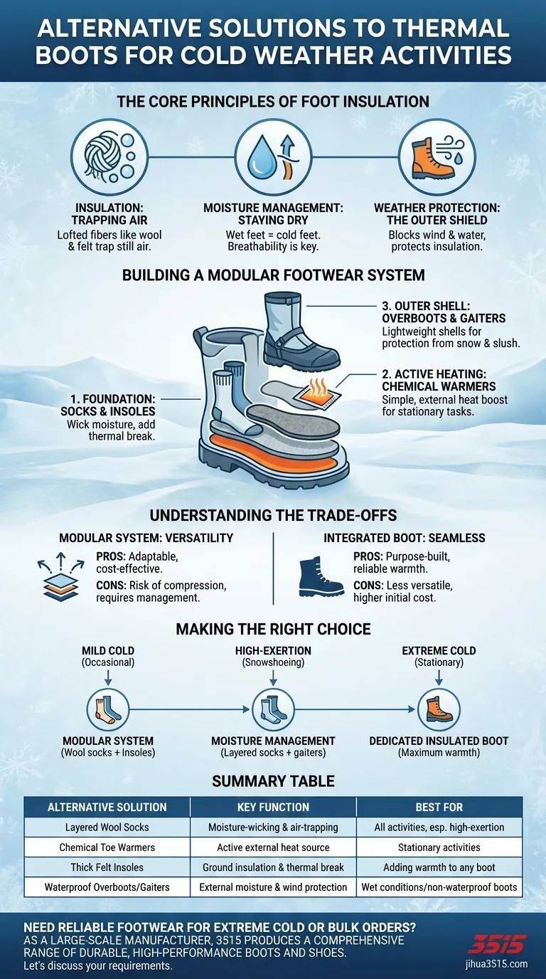 Quelles sont les solutions alternatives aux bottes thermiques pour les activités par temps froid ? Restez au chaud et au sec grâce à un système multicouche Guide Visuel