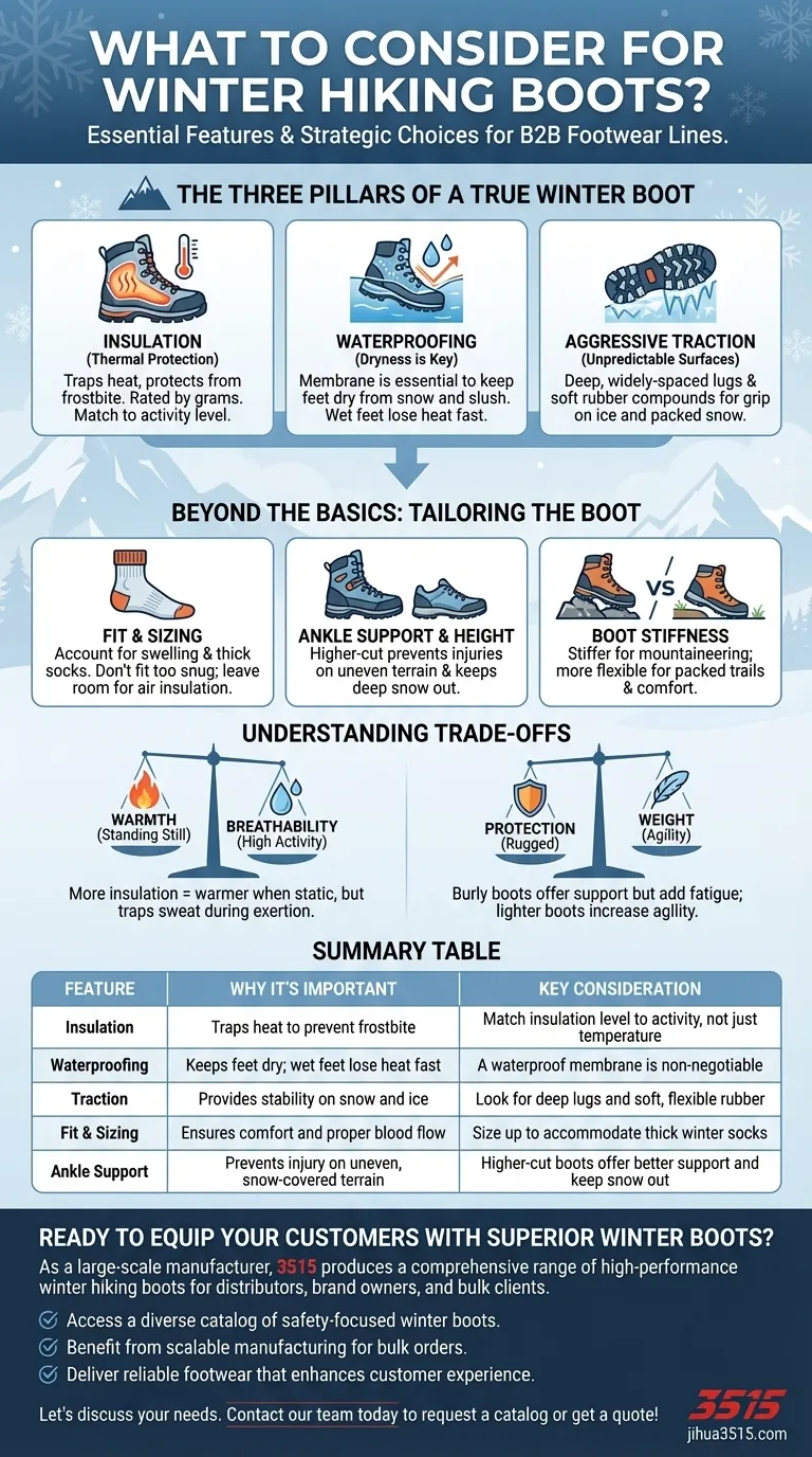 Que faut-il considérer pour les chaussures de randonnée d'hiver ? Caractéristiques essentielles pour la sécurité et la chaleur Guide Visuel