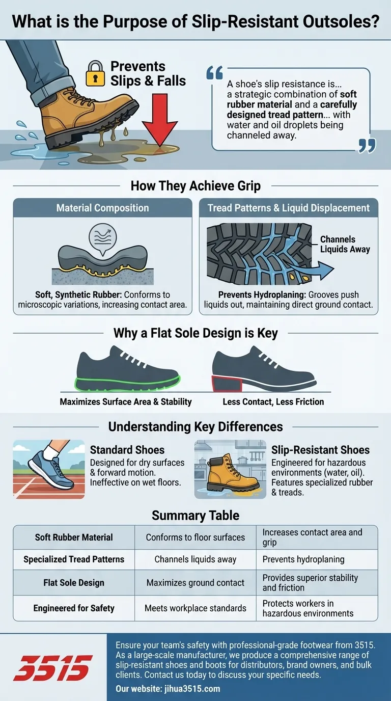 Quel est le but des semelles extérieures antidérapantes ? Sécurité essentielle pour les environnements de travail dangereux Guide Visuel