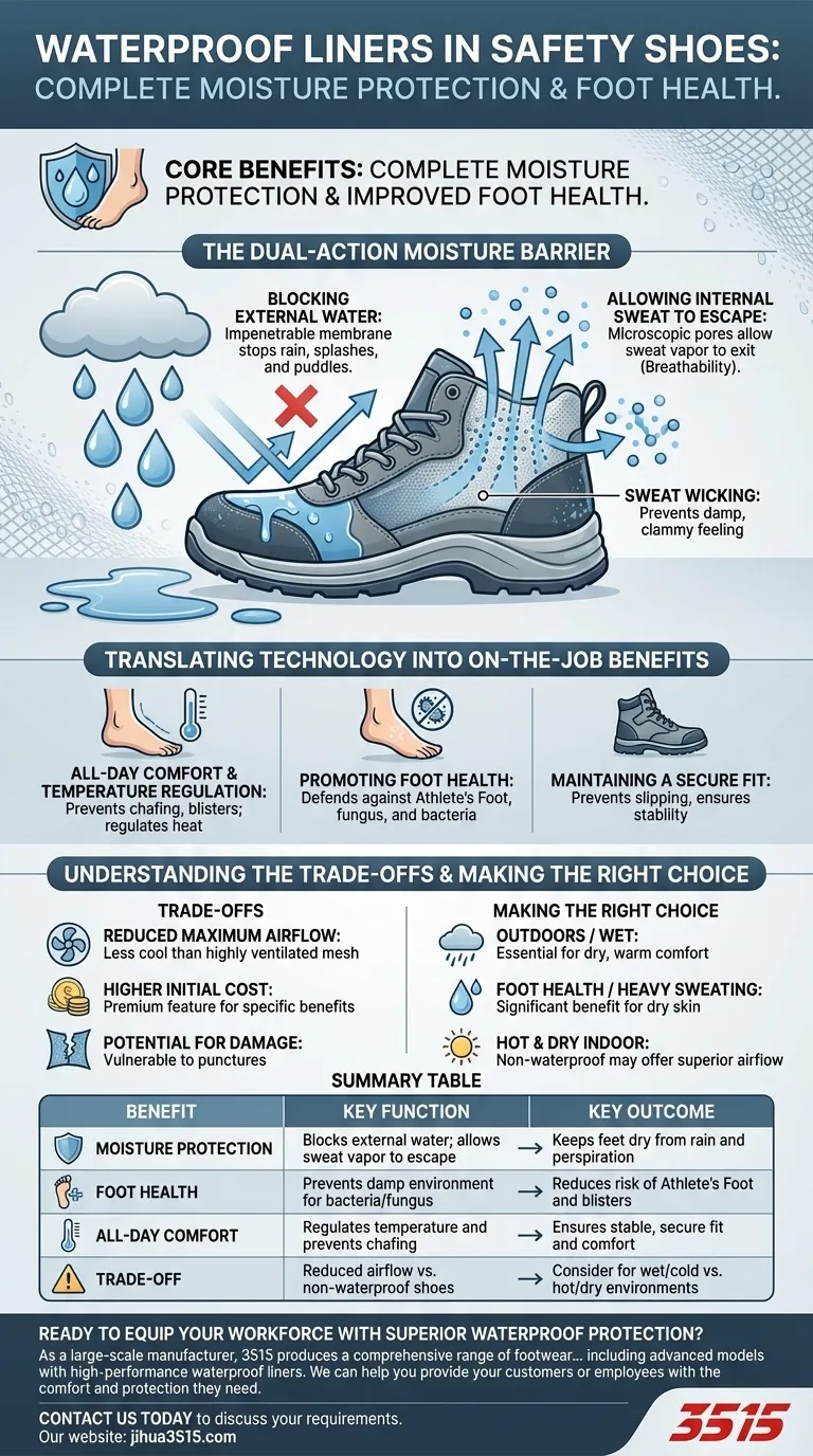 Каковы преимущества водонепроницаемых подкладок в защитной обуви? Обеспечьте превосходную защиту ног и комфорт Визуальное руководство