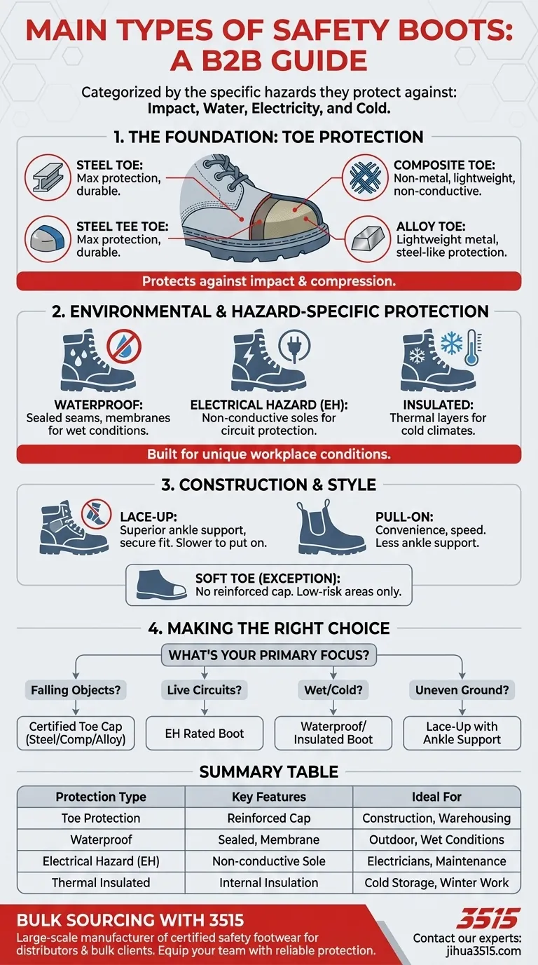 Каковы основные типы защитной обуви? Выберите правильную защиту для вашей работы Визуальное руководство