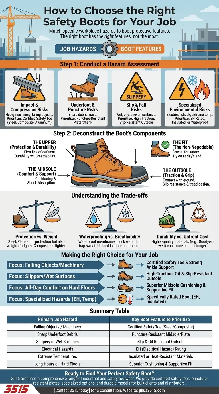 Wie wählt man die richtige Art von Sicherheitsstiefeln für seinen Arbeitsplatz aus? Eine Schritt-für-Schritt-Anleitung Visuelle Anleitung