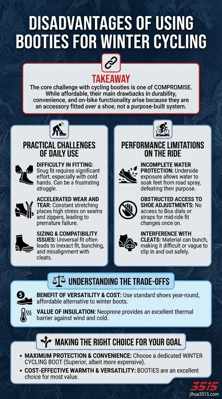 ¿Cuáles son las desventajas de usar cubrezapatillas para ciclismo de invierno? Las compensaciones entre durabilidad y conveniencia Guía Visual