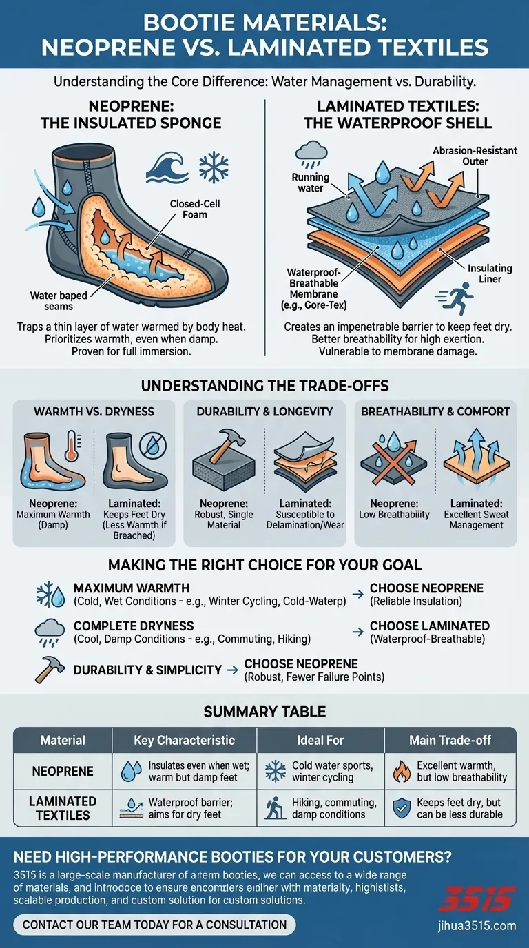 Quali materiali vengono comunemente utilizzati per gli scaldacollo e come differiscono? Una guida ai tessuti in neoprene vs. laminati Guida Visiva