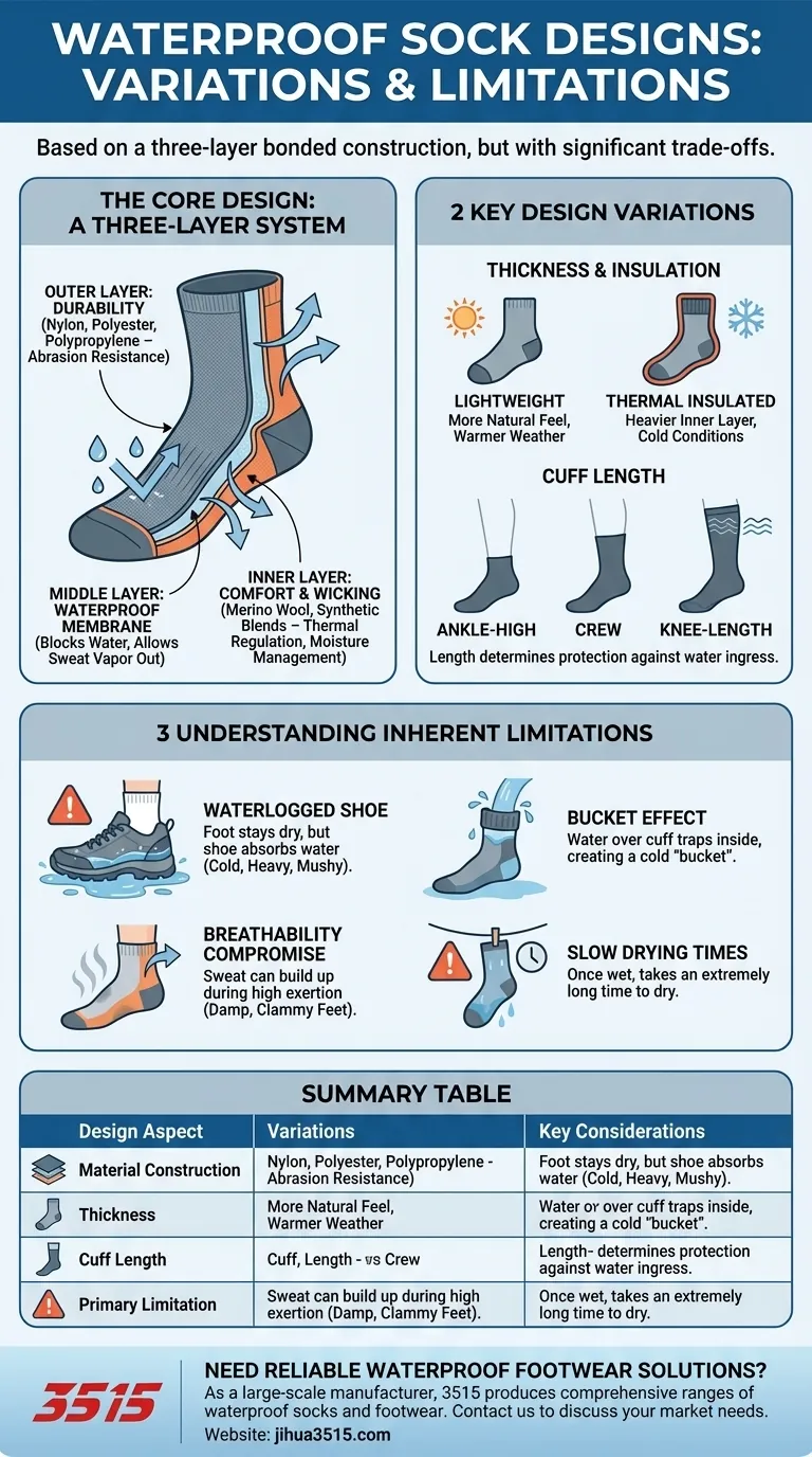 Comment les conceptions de chaussettes imperméables varient-elles et quelles sont leurs limites ? Maîtrisez les chaussures par temps humide Guide Visuel