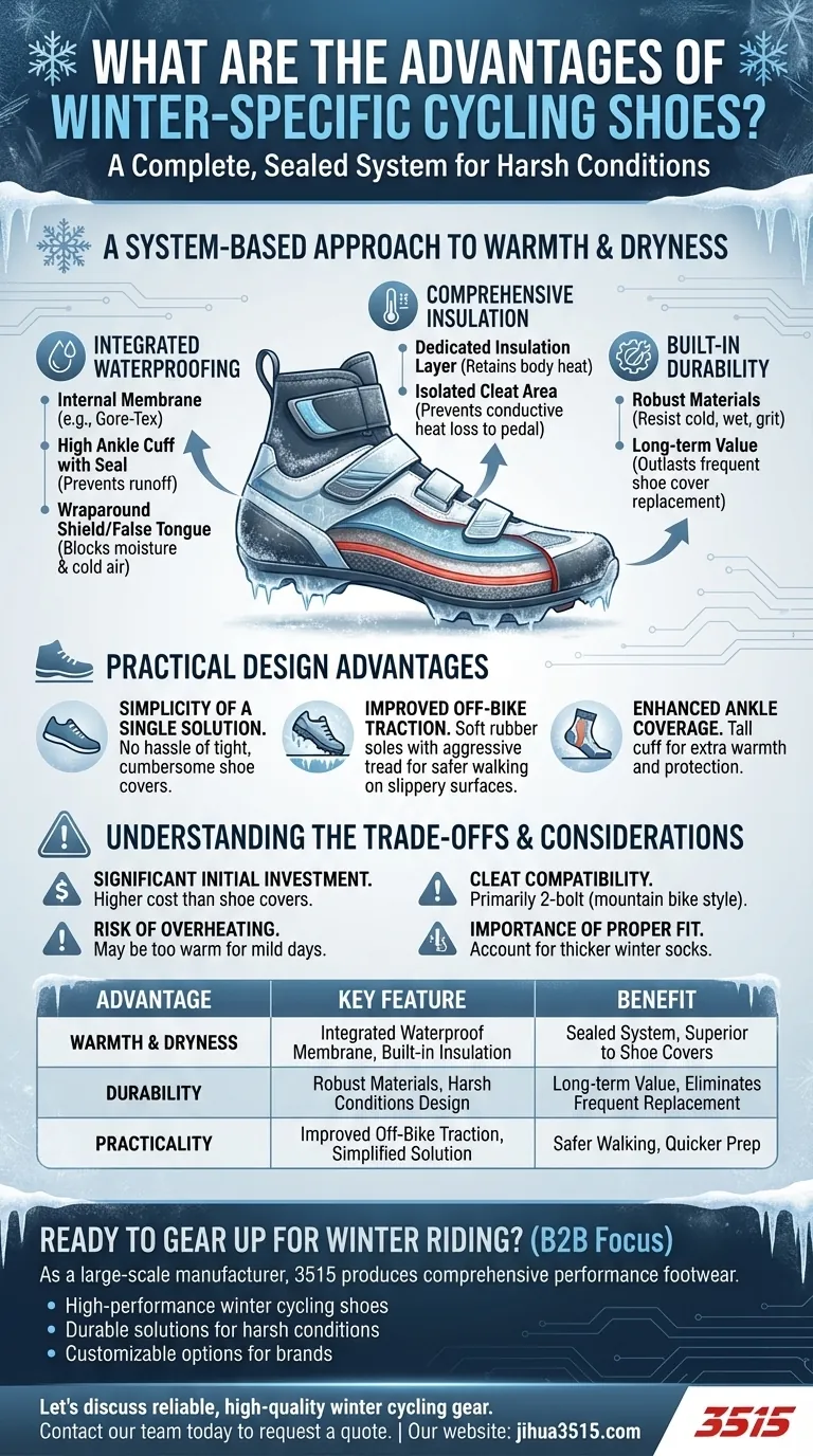 Каковы преимущества зимней велообуви? Превосходное тепло, водонепроницаемость и долговечность Визуальное руководство