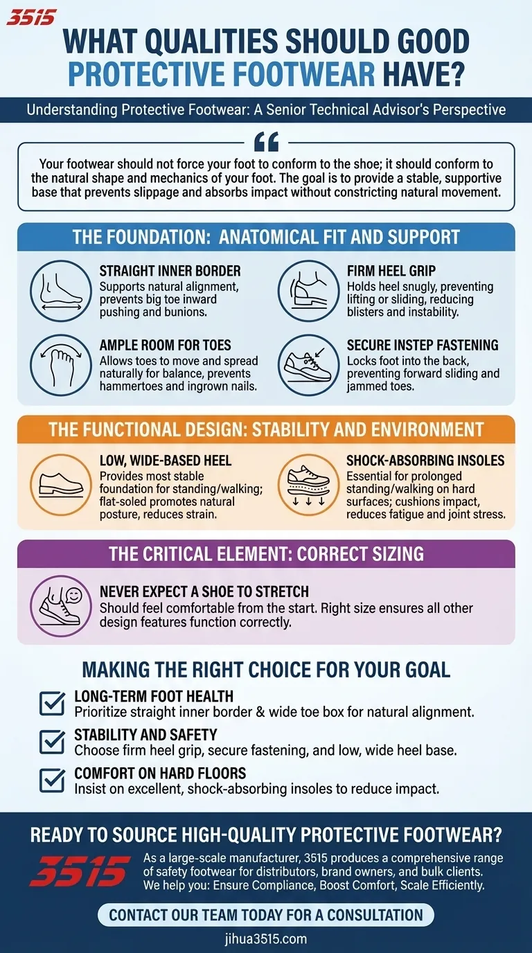 What qualities should good protective footwear have? Ensure Safety, Comfort, and Durability Visual Guide