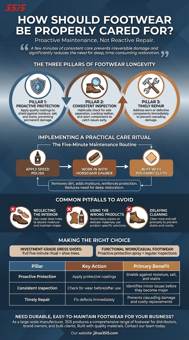 Comment entretenir correctement ses chaussures ? Un système simple en 3 étapes pour des chaussures durables Guide Visuel