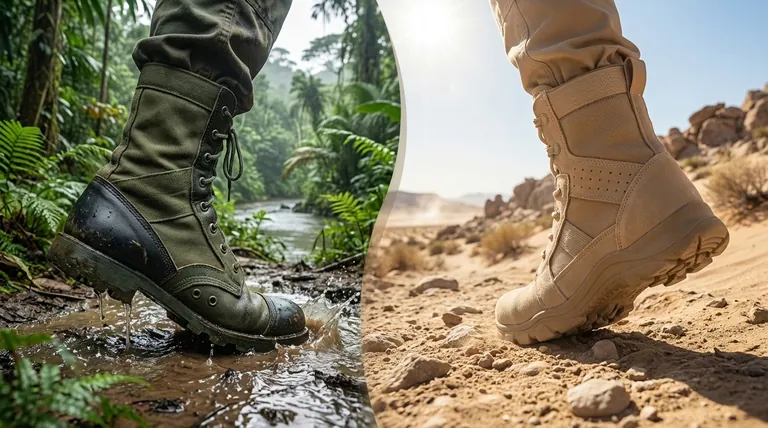 Comment les bottes de jungle ont-elles influencé les chaussures de combat dans le désert ? De la boue de la jungle au sable du désert