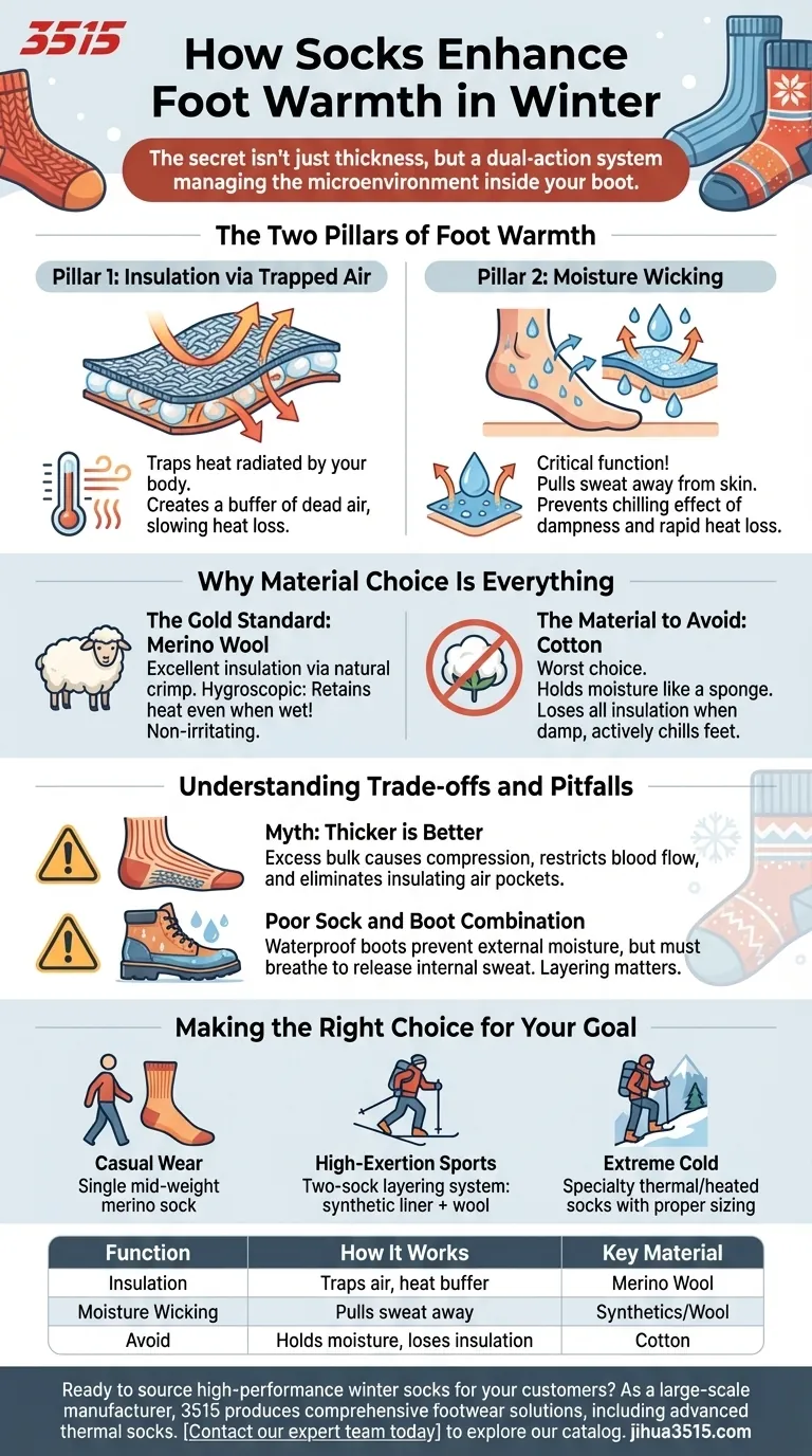 Comment les chaussettes améliorent-elles la chaleur des pieds en hiver ? Le guide ultime de l'isolation et du contrôle de l'humidité Guide Visuel