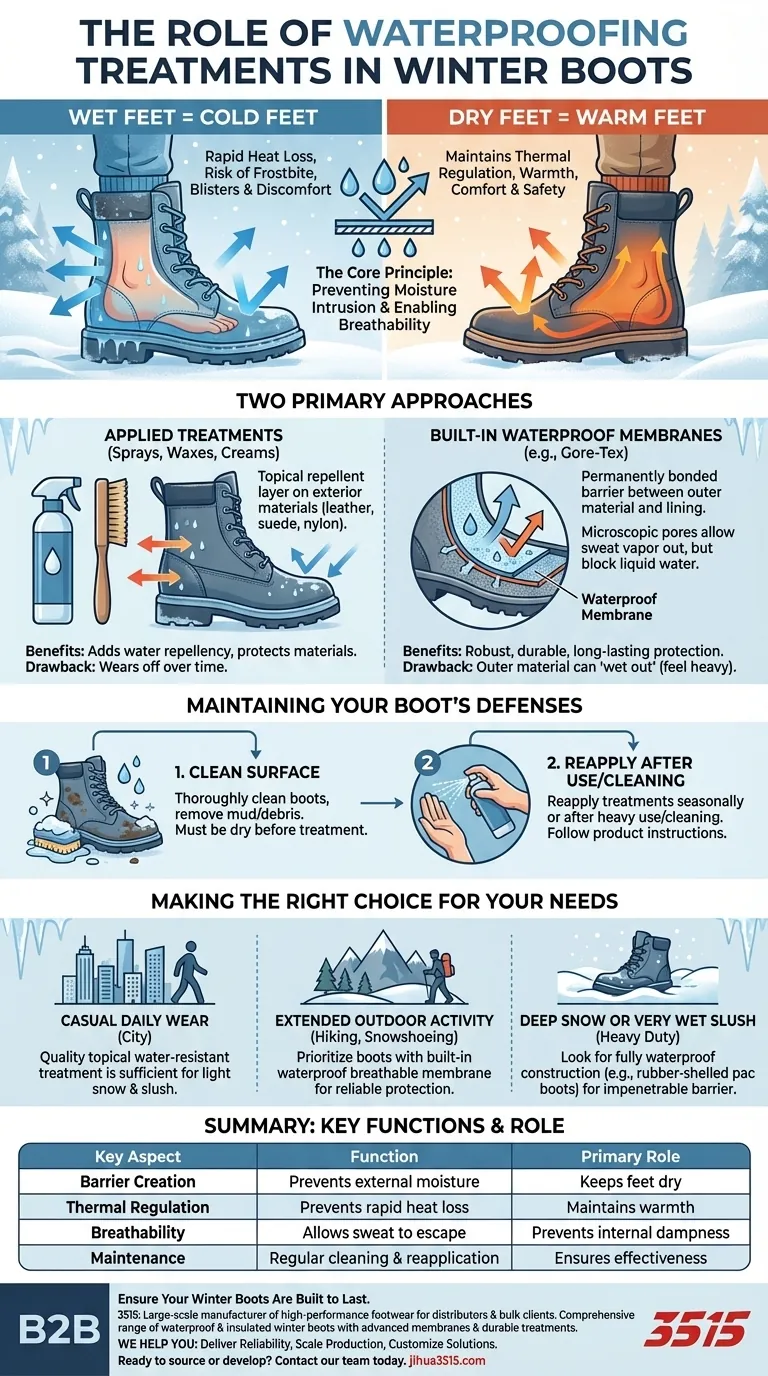 Quel rôle jouent les traitements imperméabilisants dans les bottes d'hiver ? Essentiel pour la chaleur, le confort et la sécurité Guide Visuel