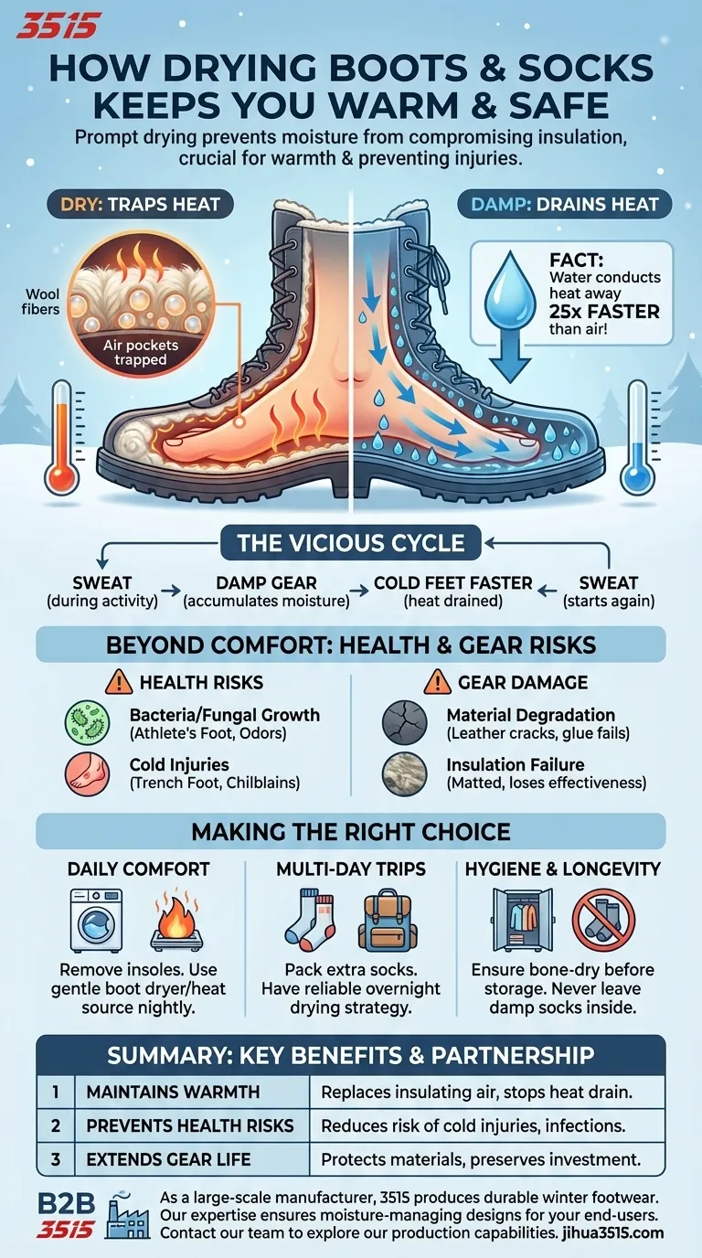 Comment le séchage rapide des bottes et des chaussettes aide-t-il en hiver ? Prévenir le froid et protéger votre équipement Guide Visuel