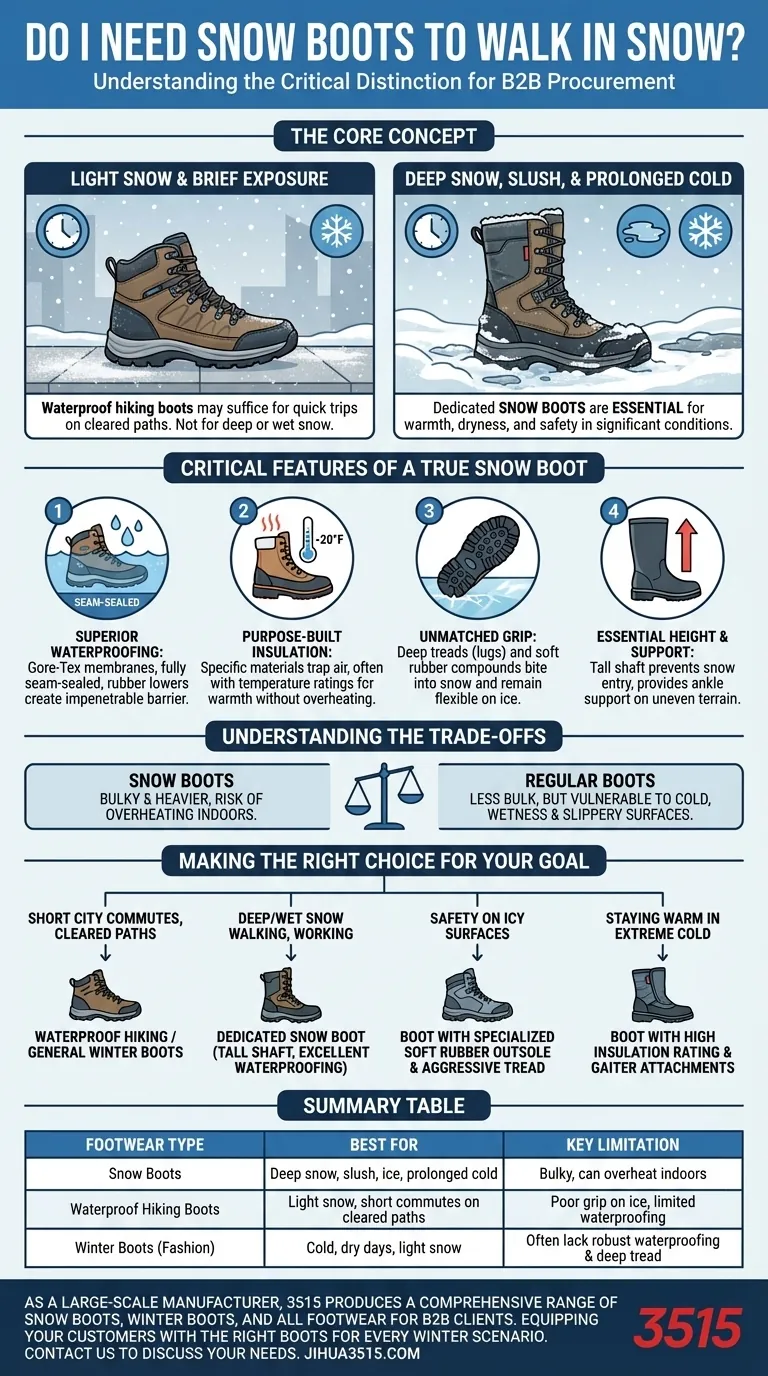 Ai-je besoin de bottes de neige pour marcher dans la neige ? Un guide pour des pieds sûrs, chauds et secs Guide Visuel