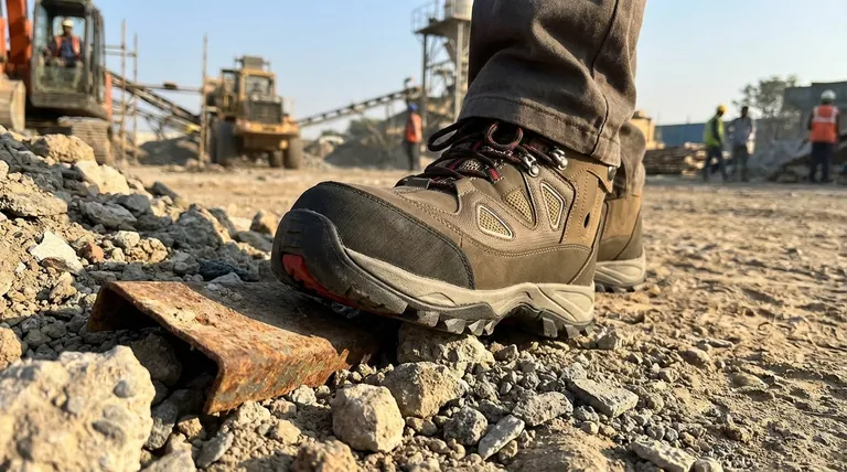 Какая дополнительная функция защитной обуви может помочь поглотить удар до того, как будет затронут подносок? | Откройте для себя бампер для носка