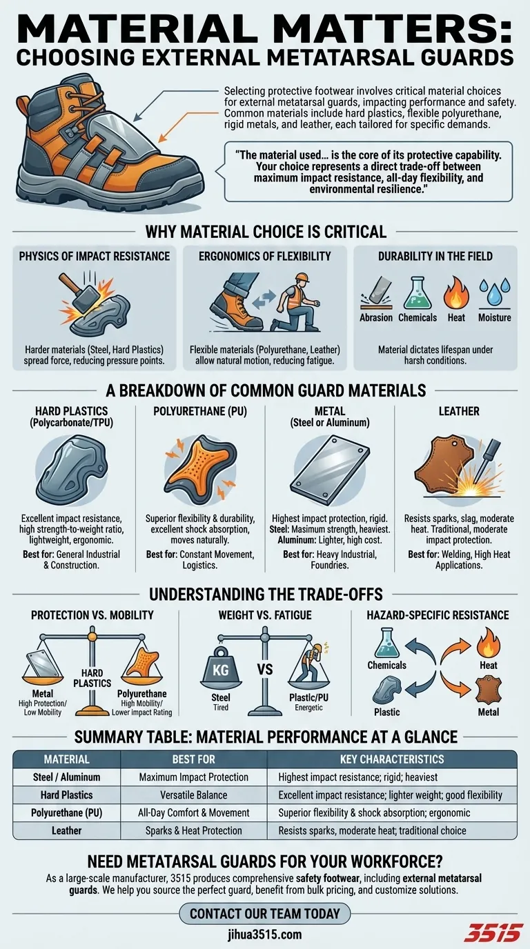 ¿Qué materiales se utilizan comúnmente en las protecciones metatarsianas externas? Una guía sobre protección y flexibilidad. Guía Visual