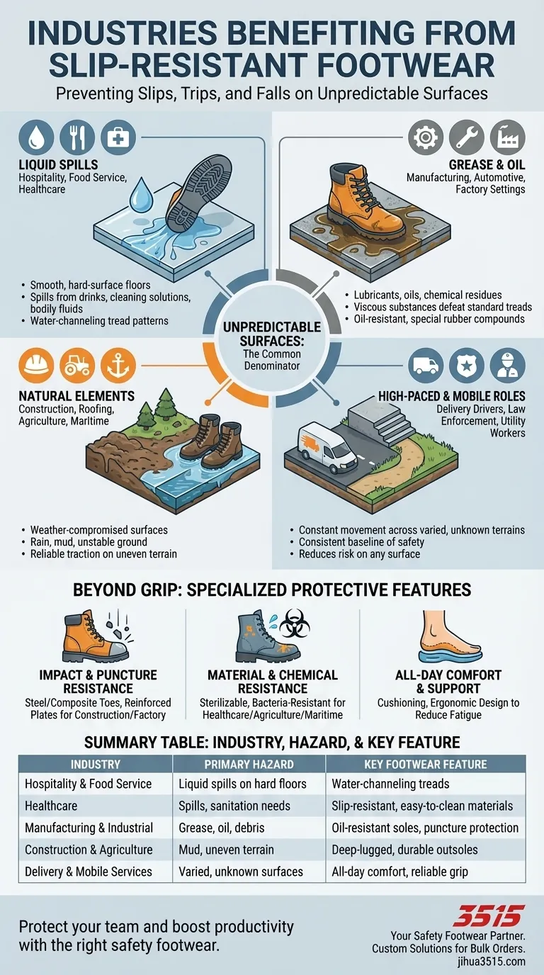 Quels secteurs d'activité bénéficient particulièrement des chaussures antidérapantes ? Protégez votre personnel des chutes coûteuses Guide Visuel