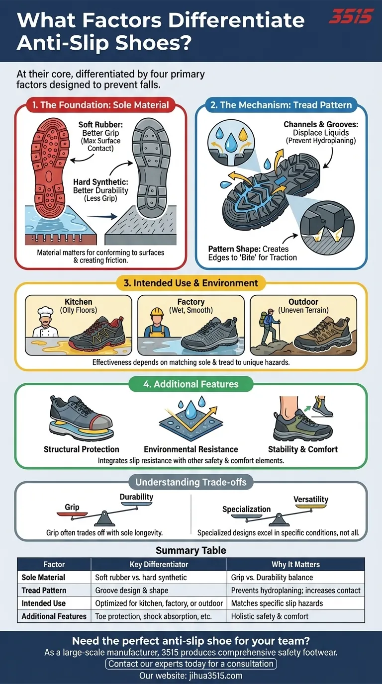 ¿Qué factores diferencian los zapatos antideslizantes entre sí? Encuentra el ajuste adecuado para tu entorno de trabajo Guía Visual