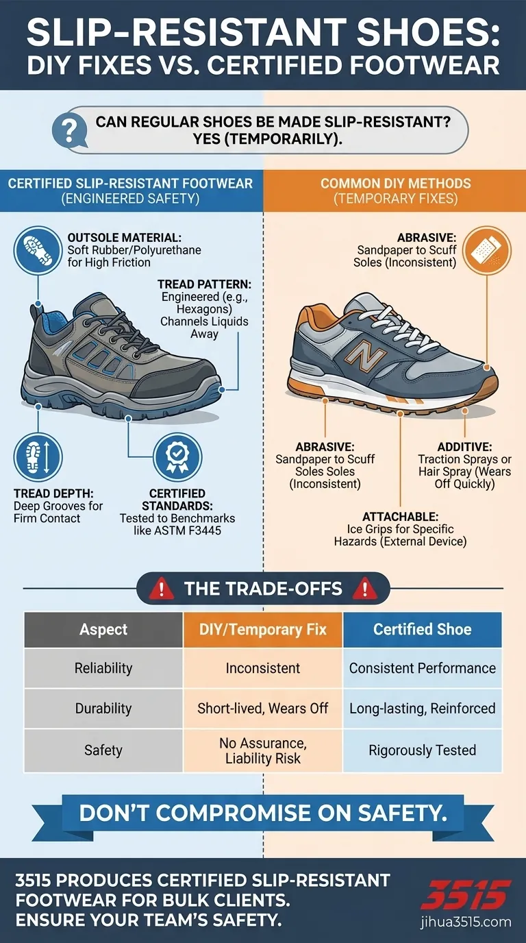 Peut-on rendre des chaussures ordinaires antidérapantes ? La vérité sur les solutions temporaires par rapport à la sécurité conçue. Guide Visuel
