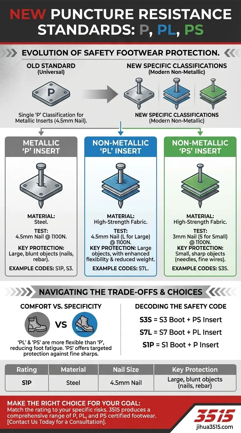 Quelles sont les nouvelles exigences en matière de résistance à la perforation ? Comprendre les indices P, PL et PS Guide Visuel