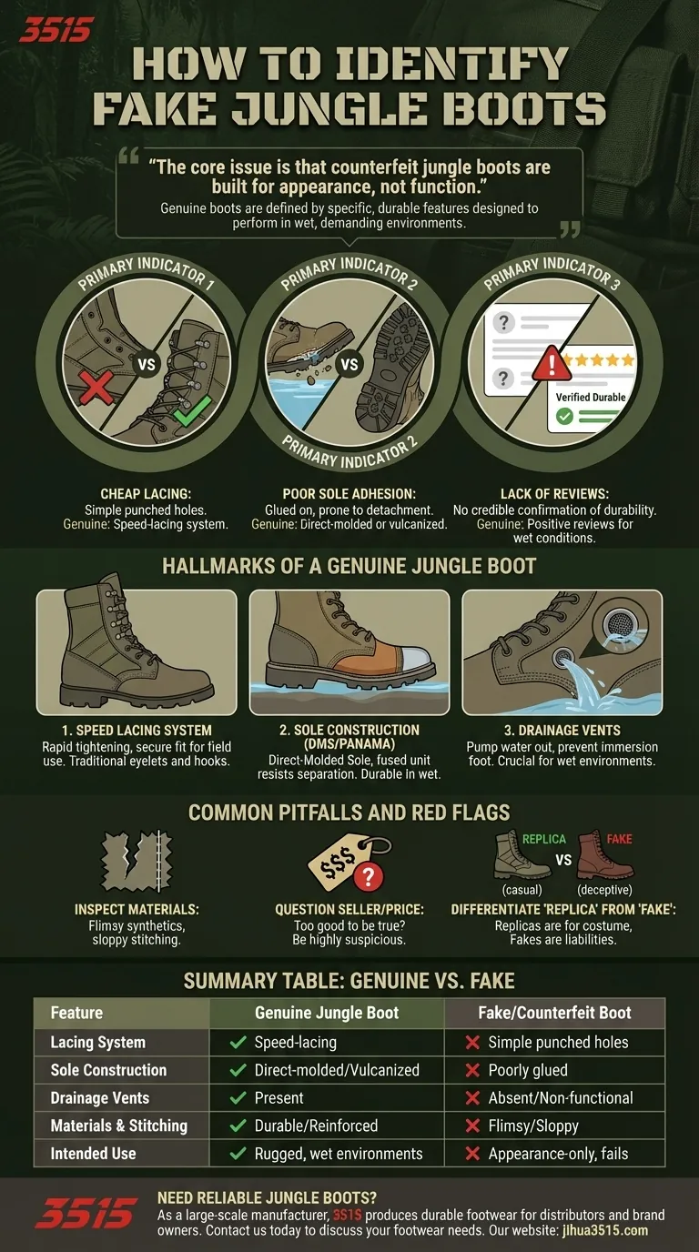 Comment identifier les fausses bottes de jungle ? Repérez les contrefaçons grâce à ces 3 vérifications clés Guide Visuel