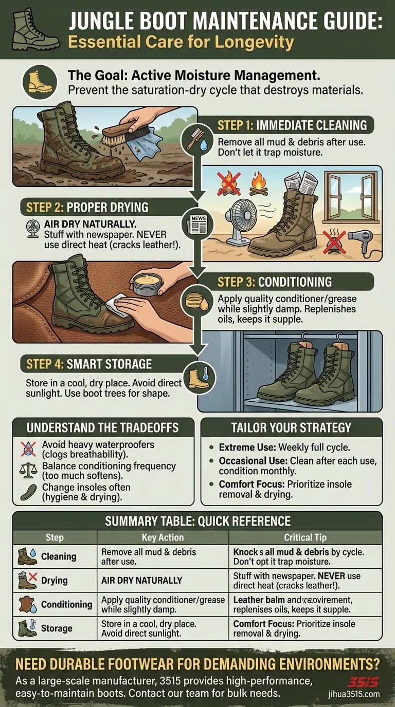 Comment entretenir les bottes de jungle ? Un guide pour prolonger leur durée de vie dans des conditions difficiles Guide Visuel