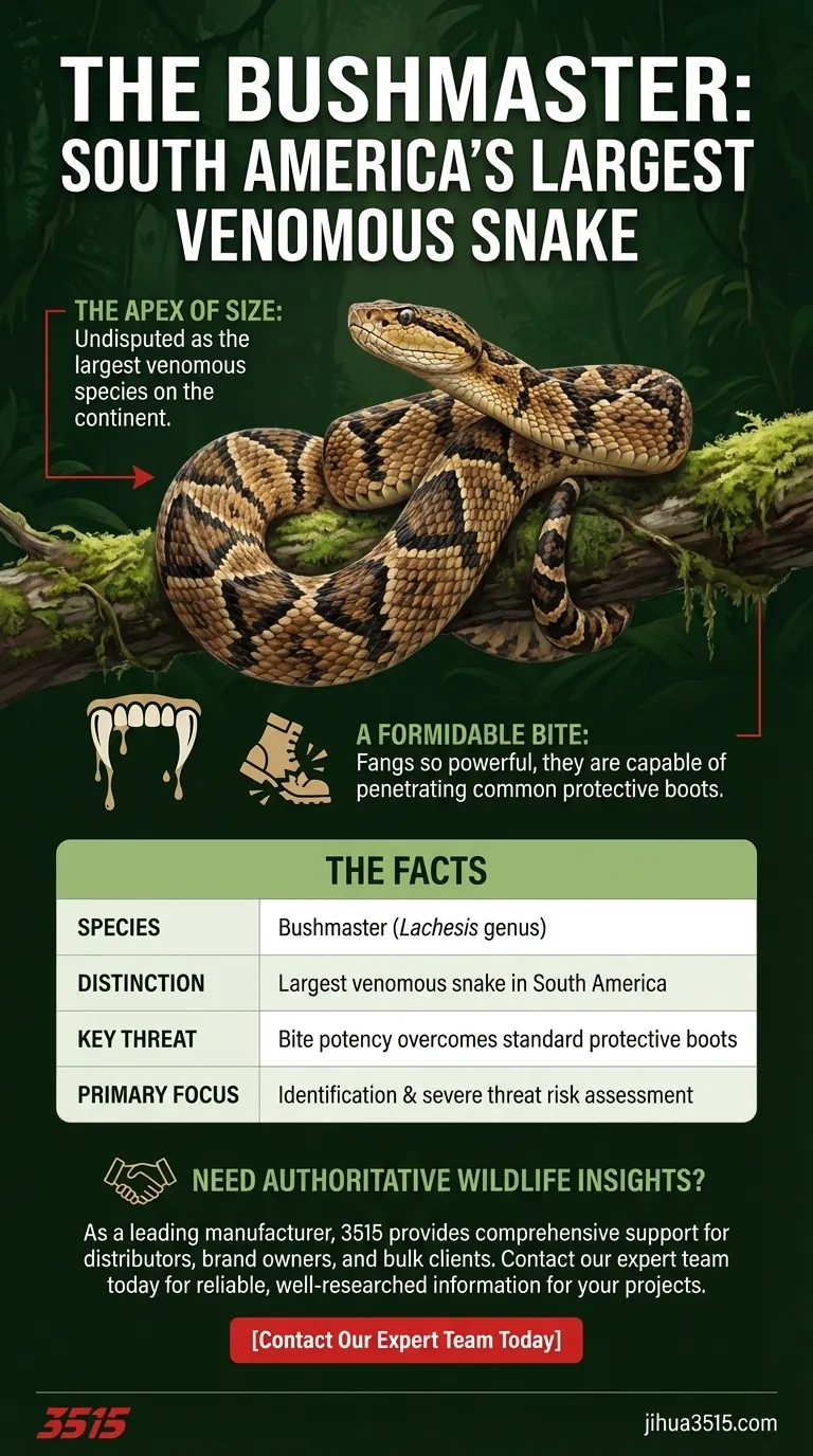 Quel est le serpent venimeux le plus grand d'Amérique du Sud ? La menace redoutable du Bushmaster Guide Visuel