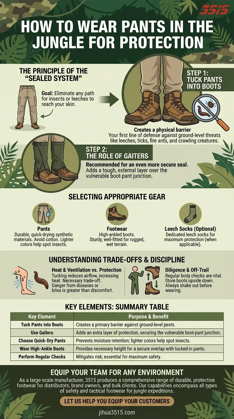 Quelle est la meilleure façon de porter un pantalon dans la jungle pour se protéger ? Maîtriser le système scellé Guide Visuel