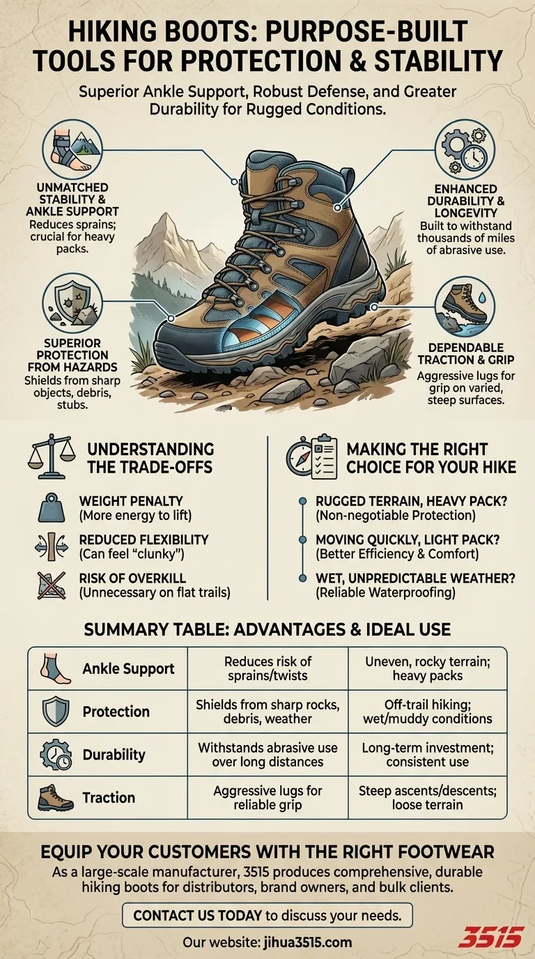Quels sont les avantages des chaussures de randonnée ? Soutien supérieur, protection et durabilité pour les sentiers accidentés Guide Visuel