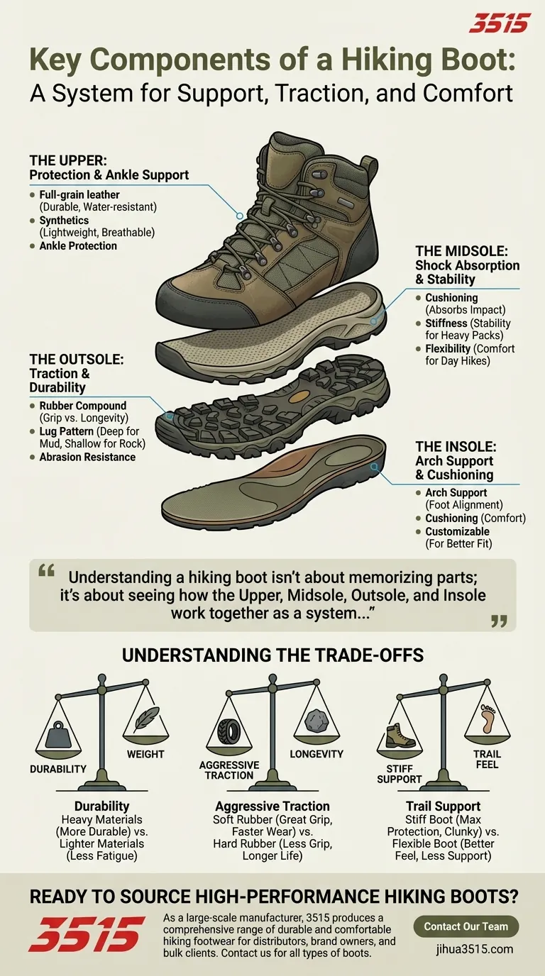 Quels sont les composants clés d'une chaussure de randonnée ? Un guide pour choisir la bonne chaussure pour votre randonnée Guide Visuel