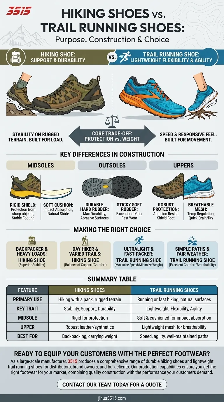 등산화와 트레일화의 차이점은 무엇인가요? 모험에 적합한 신발 선택하기 시각적 가이드