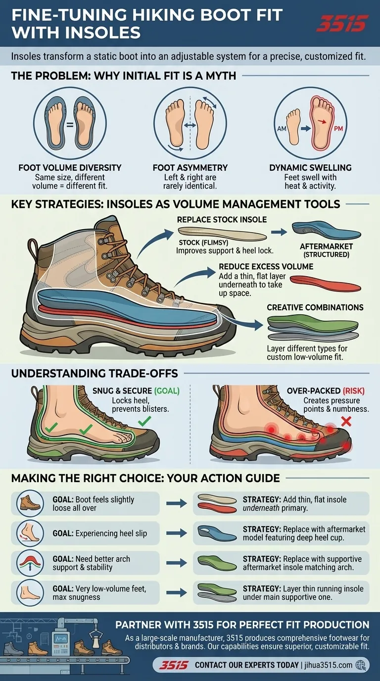 Comment utiliser les semelles intérieures pour ajuster la coupe des chaussures de randonnée ? Obtenez une coupe parfaite et personnalisée Guide Visuel