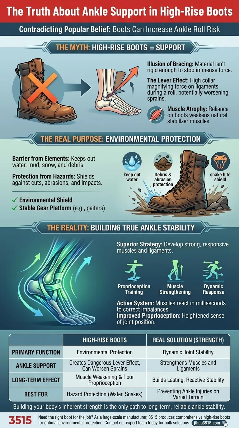 Que dit l'article sur le soutien de la cheville dans les bottes hautes ? Démystification des mythes courants pour une véritable stabilité Guide Visuel