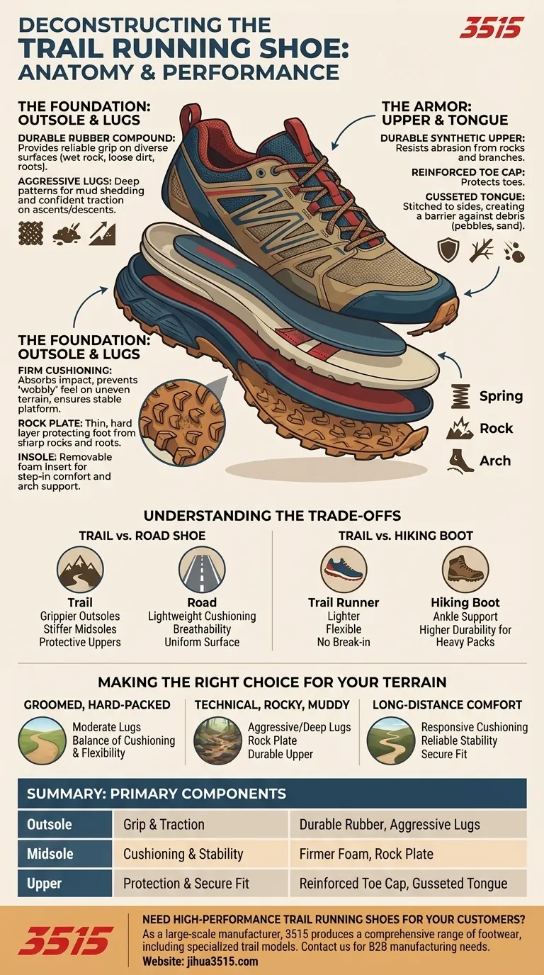 Quels sont les composants d'une chaussure de trail running ? Un guide de l'adhérence, de la protection et de la stabilité Guide Visuel