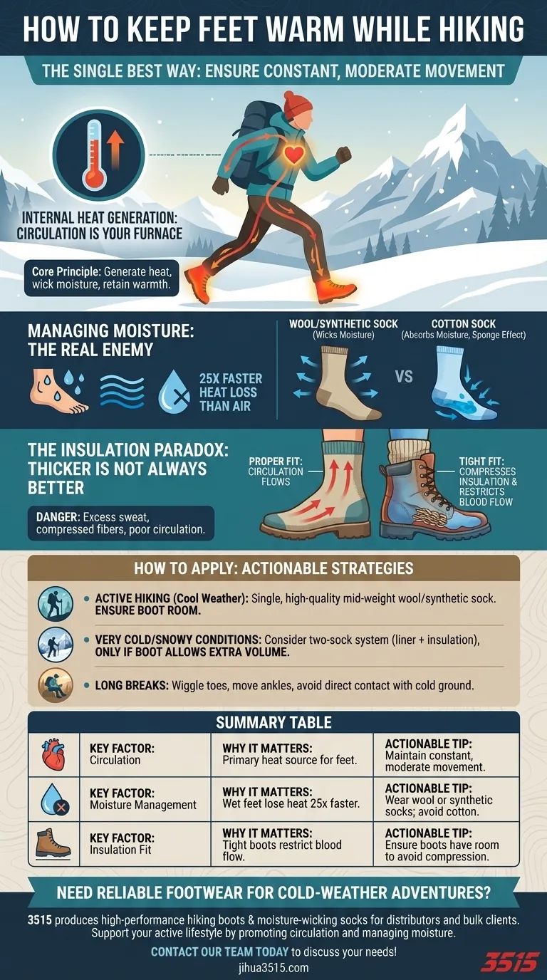 Quelle est la meilleure façon de garder les pieds au chaud en randonnée ? Maîtriser la circulation, l'humidité et l'isolation Guide Visuel