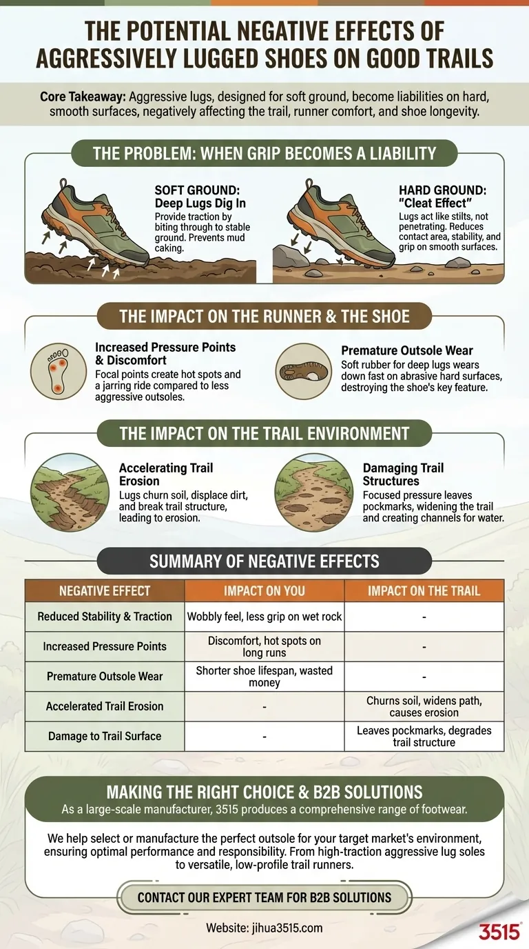 Quels sont les effets négatifs des crampons agressifs sur les bons sentiers ? Protégez votre course et le sentier Guide Visuel