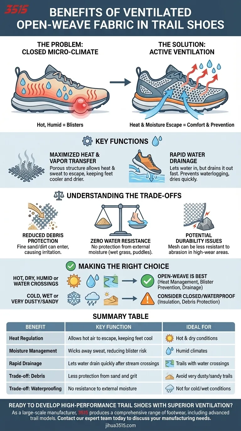 通风、开放式网眼鞋面材质的越野跑鞋有什么好处？最大化舒适度并防止水泡 图解指南
