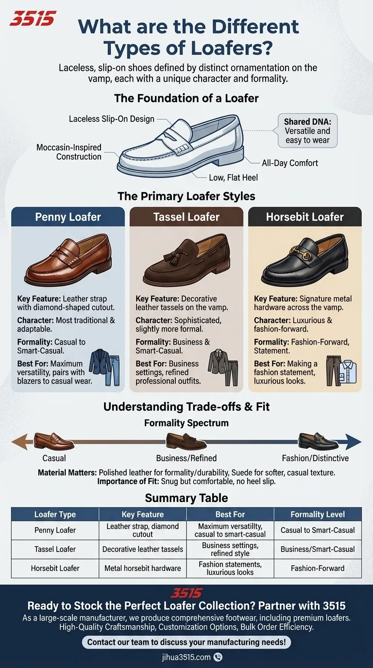 Was sind die verschiedenen Arten von Loafern? Ein Leitfaden zu Penny-, Quasten- und Horsebit-Stilen Visuelle Anleitung