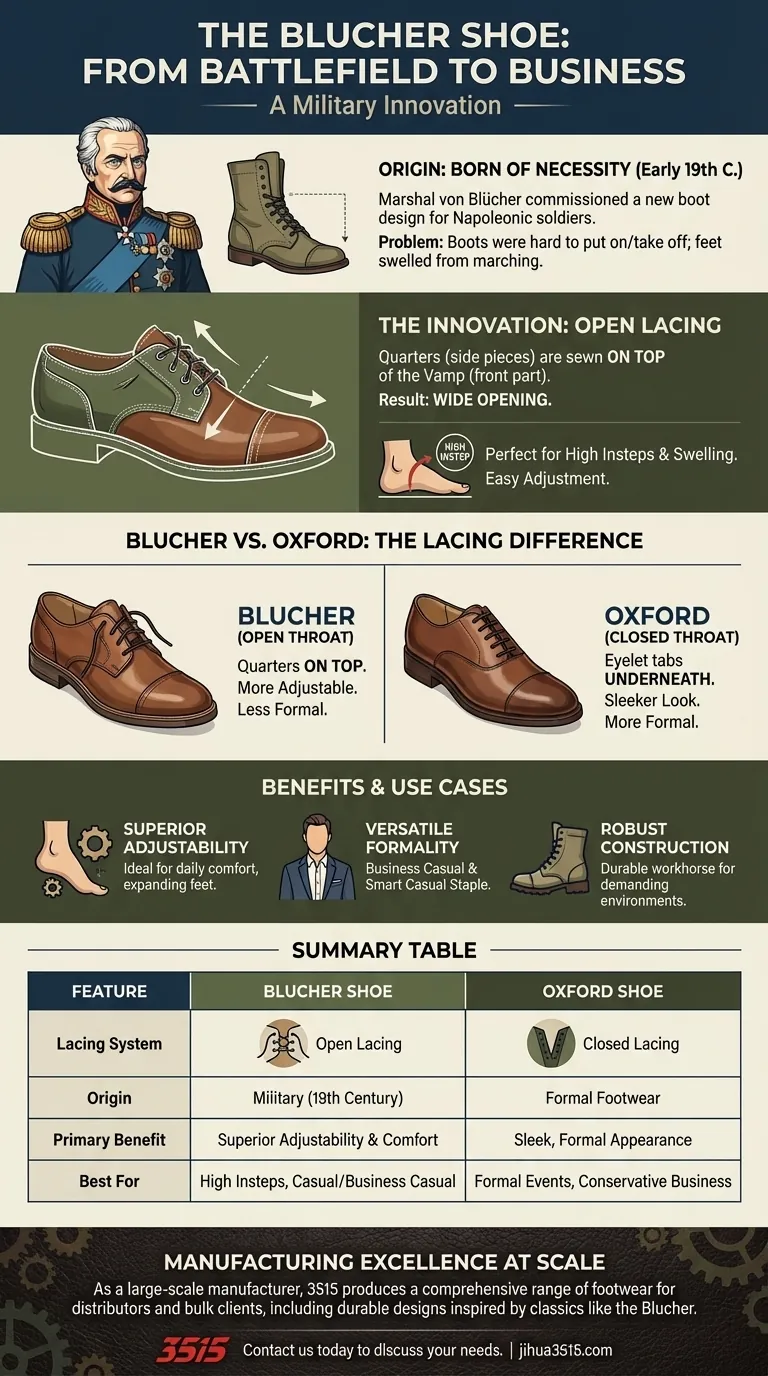 Quelle est l'origine de la chaussure Blucher ? De la nécessité du champ de bataille au confort moderne Guide Visuel