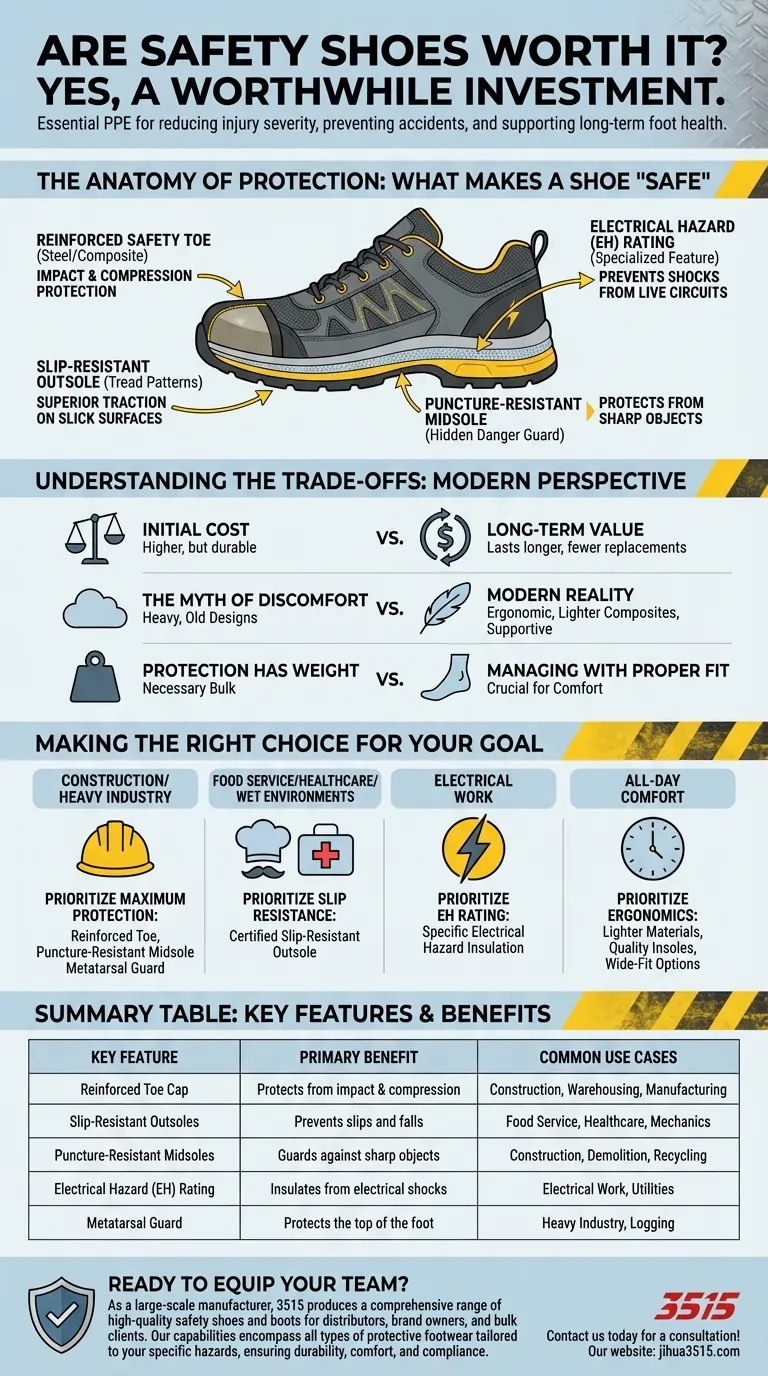 안전화는 그만한 가치가 있을까요? 고위험 작업장을 위한 필수 보호 장치 시각적 가이드