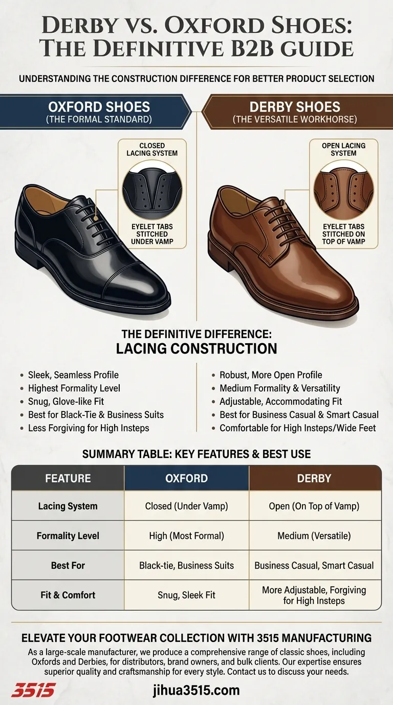 Qual è la differenza tra scarpe Derby e Oxford? Una guida alla scelta della scarpa giusta Guida Visiva