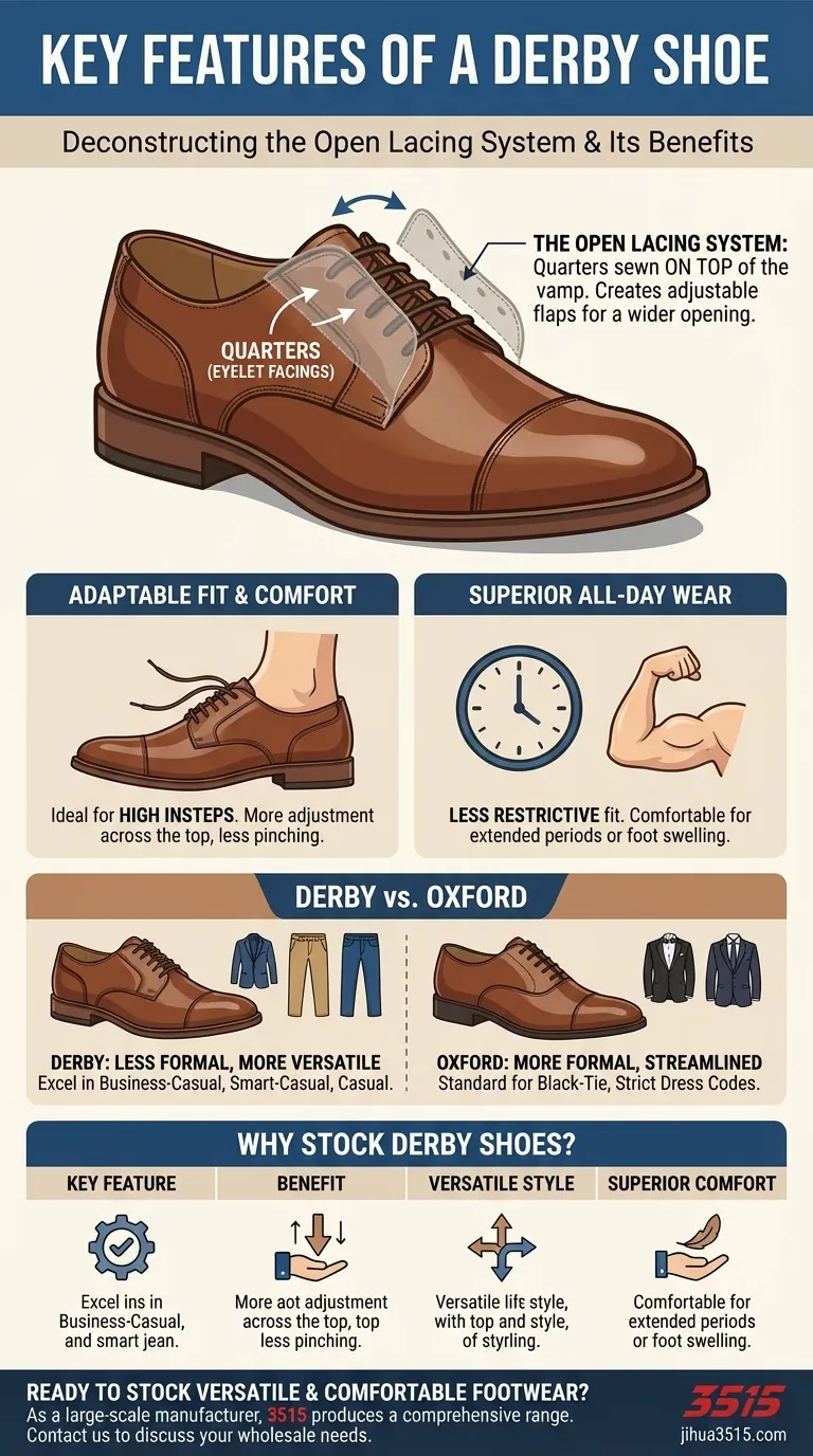 Quali sono le caratteristiche principali di una scarpa Derby? Una guida al comfort e allo stile versatile Guida Visiva