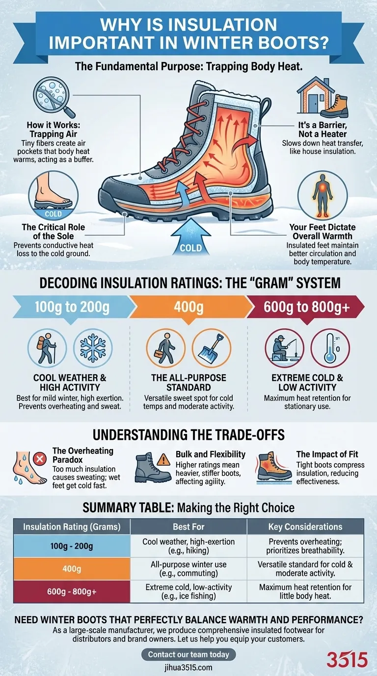 Pourquoi l'isolation est-elle importante dans les bottes d'hiver ? Choisissez la bonne chaleur pour votre activité Guide Visuel