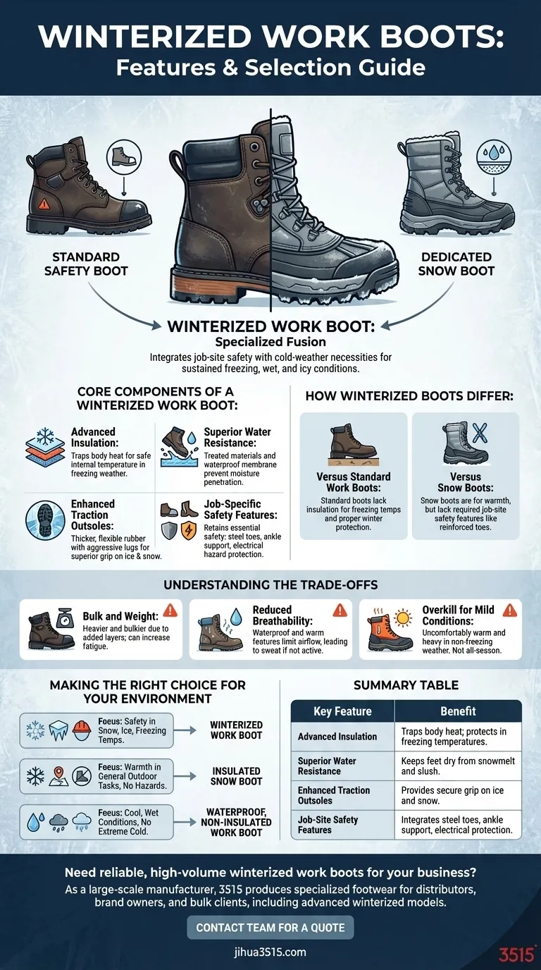 Was sind winterfeste Arbeitsstiefel und ihre Merkmale? Essentielle Fußbekleidung für kalte, gefährliche Arbeitsplätze Visuelle Anleitung