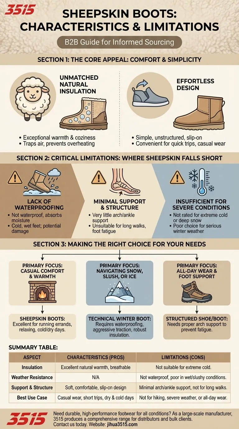 Quelles sont les caractéristiques et les limites des bottes en peau de mouton ? Un guide du confort décontracté par rapport à la performance Guide Visuel