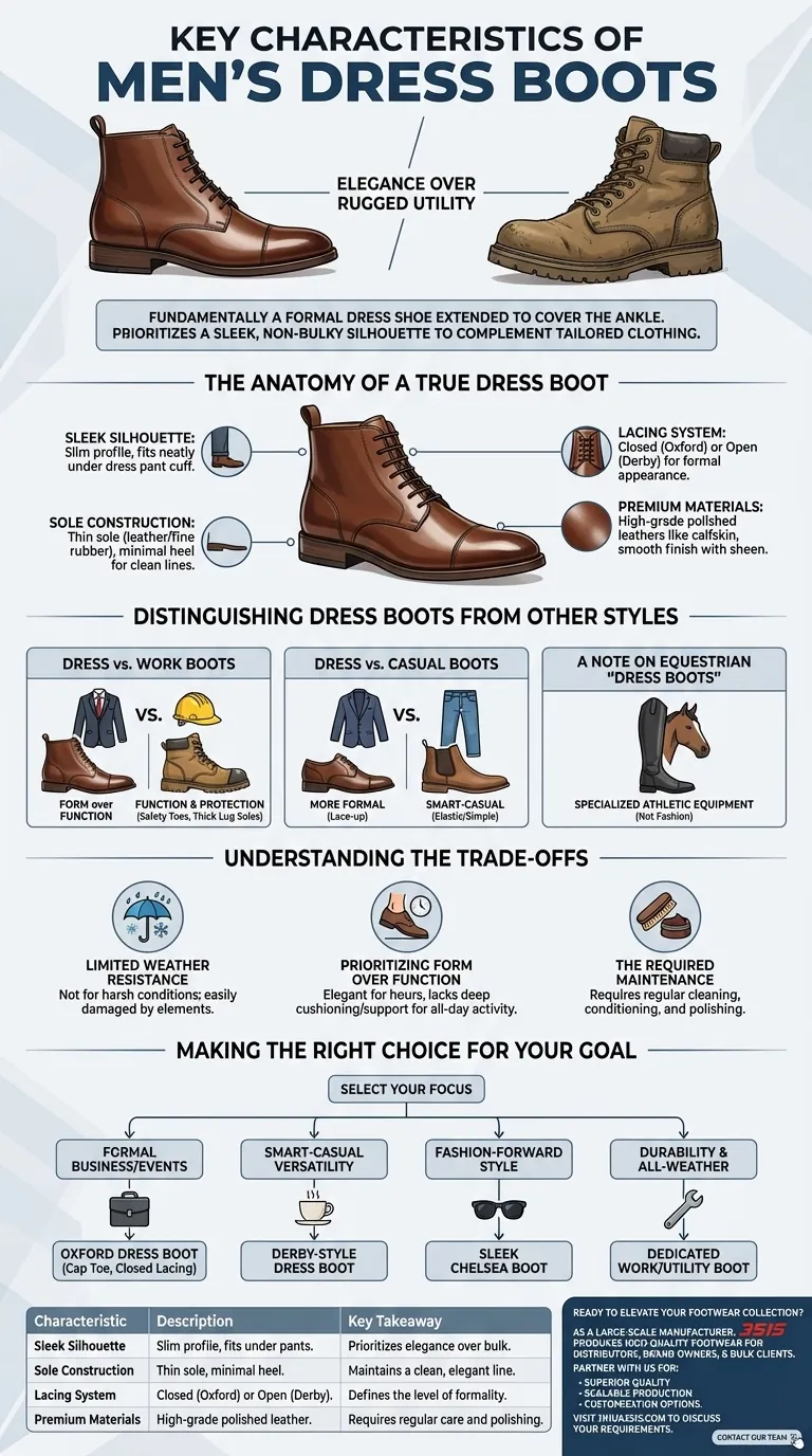 Quelles sont les caractéristiques clés des bottes habillées pour hommes ? Un guide de l'élégance du chaussage formel Guide Visuel