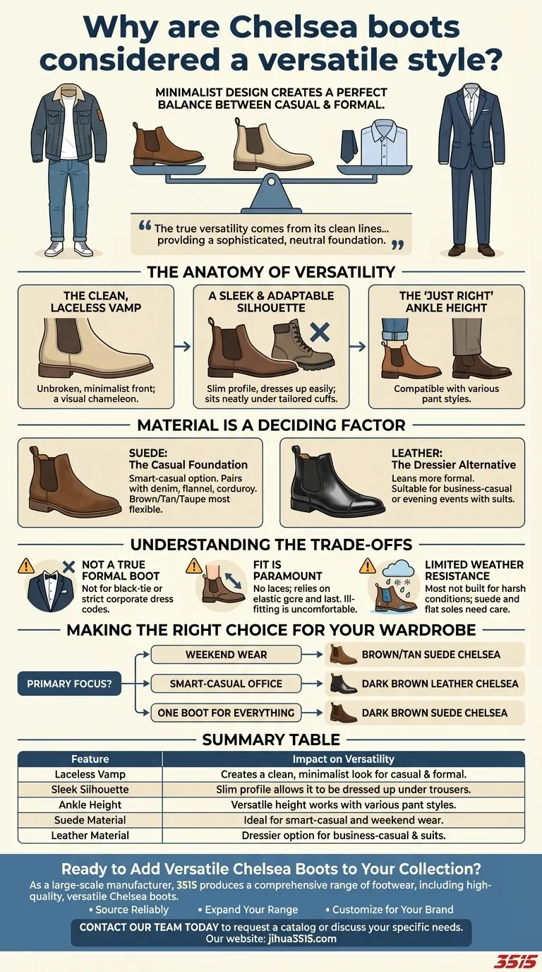 Pourquoi les bottines Chelsea sont-elles considérées comme un style polyvalent ? La base ultime de la garde-robe Guide Visuel